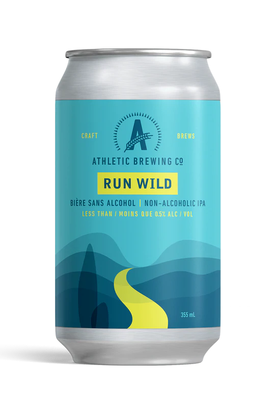 Athletic Brewing Co -  Beer - IPA - Non-Alcoholic - Run Wild