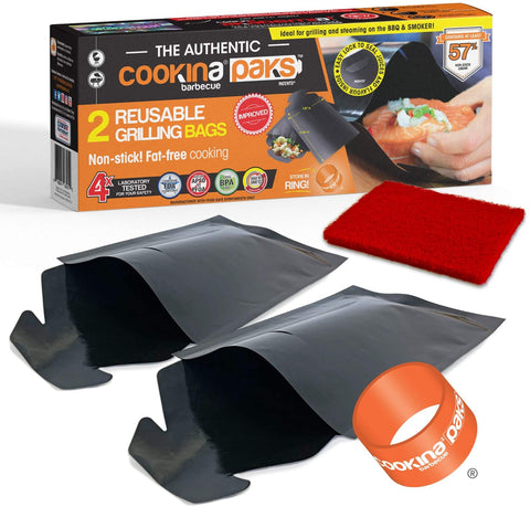Reusable Grilling BBQ Bags - Pack of 2