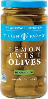 Tillen Farms Lemon Twist Olives in Vermouth 7oz