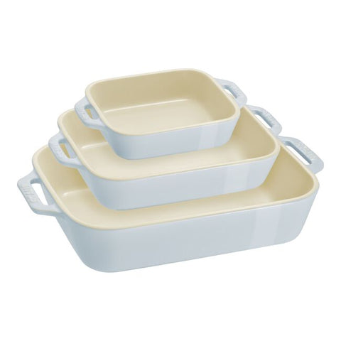 Rectangular Baking Dish Set - Macaron Light Blue - 3 Piece