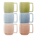 Coffee Mug Set - Macaron - Mixed Colors - 6 Piece - 100ml