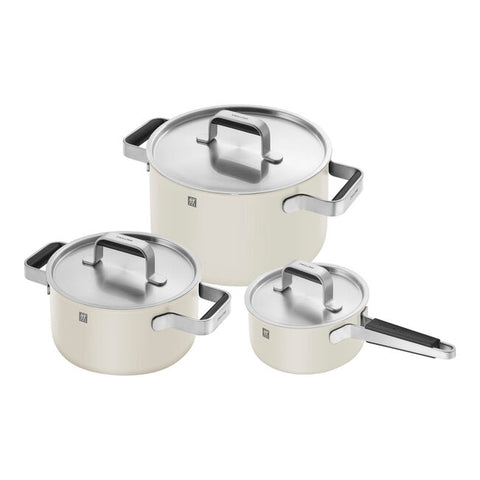 Pure - Cookware Set - Breakfast In Bed Ivory - 6 Piece - 18/10 Stainless Steel