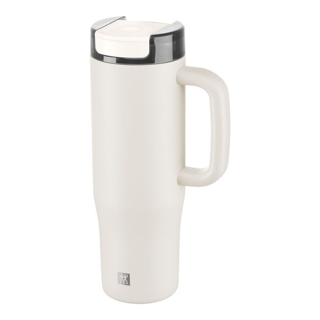 Thermo Plus - Tumbler - Stainless Steel - Cream - W/Straw - 900ml/30oz