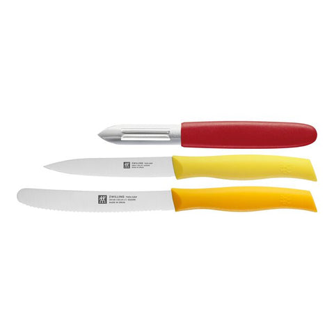 Twin Grip - Knife Set - 3pcs - Tomato