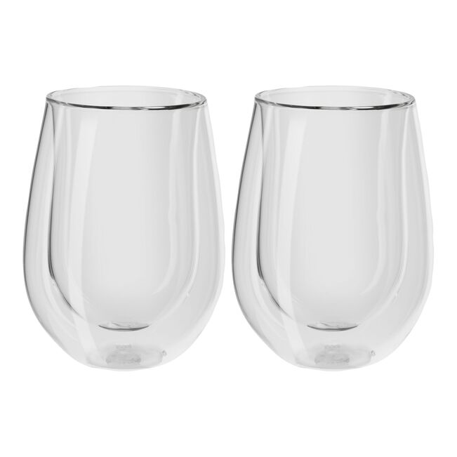 Sorrento Double Wall White Wine Glasses - 2 Piece