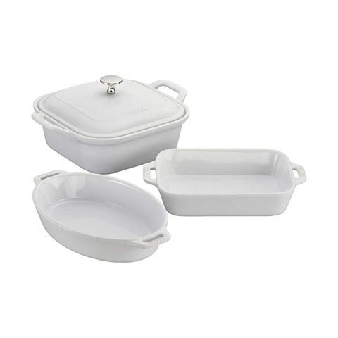 Bakeware Set - Ceramic - White - 4 pcs
