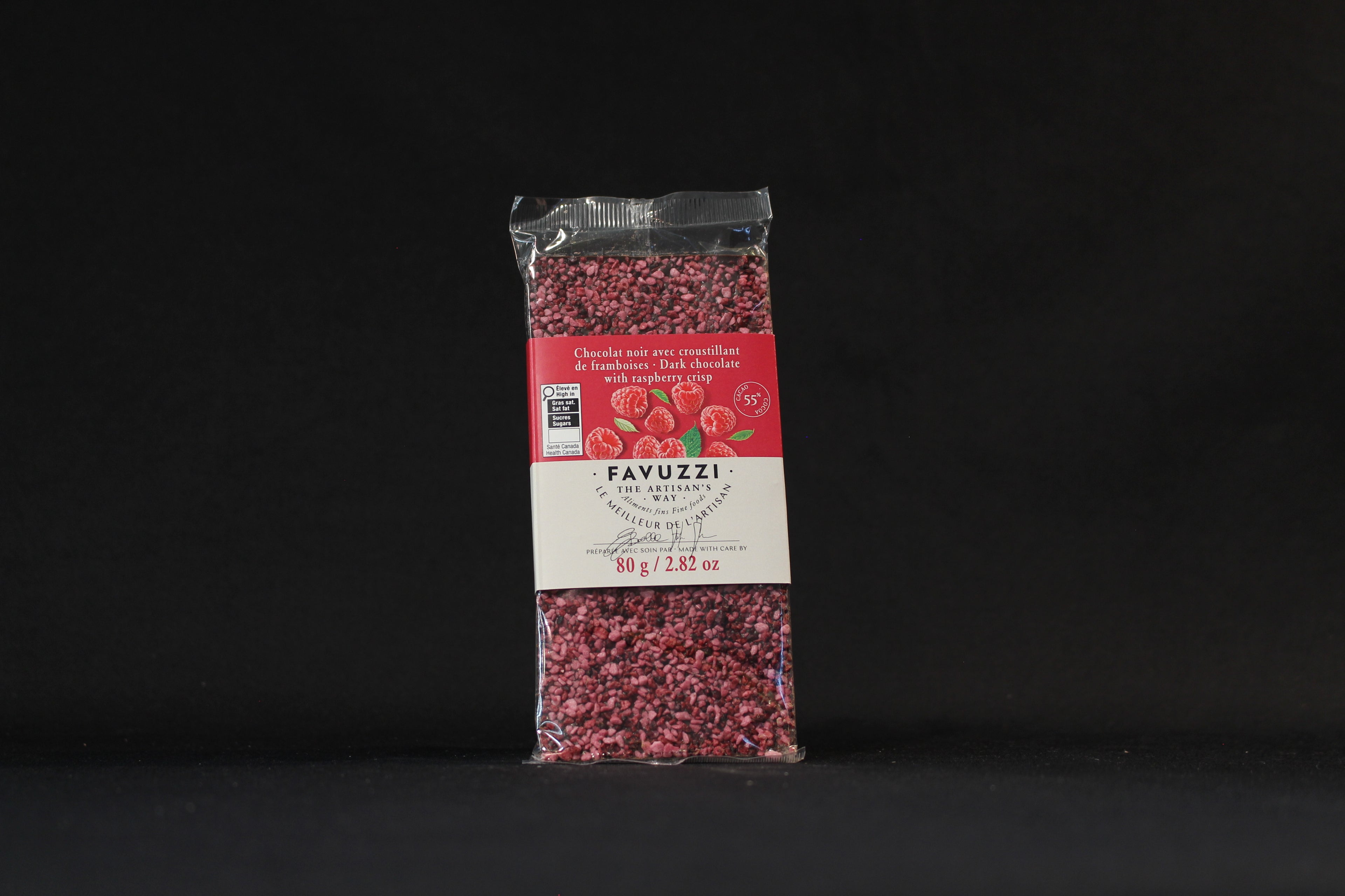 Dark Chocolate with Raspberry Crisp Bar