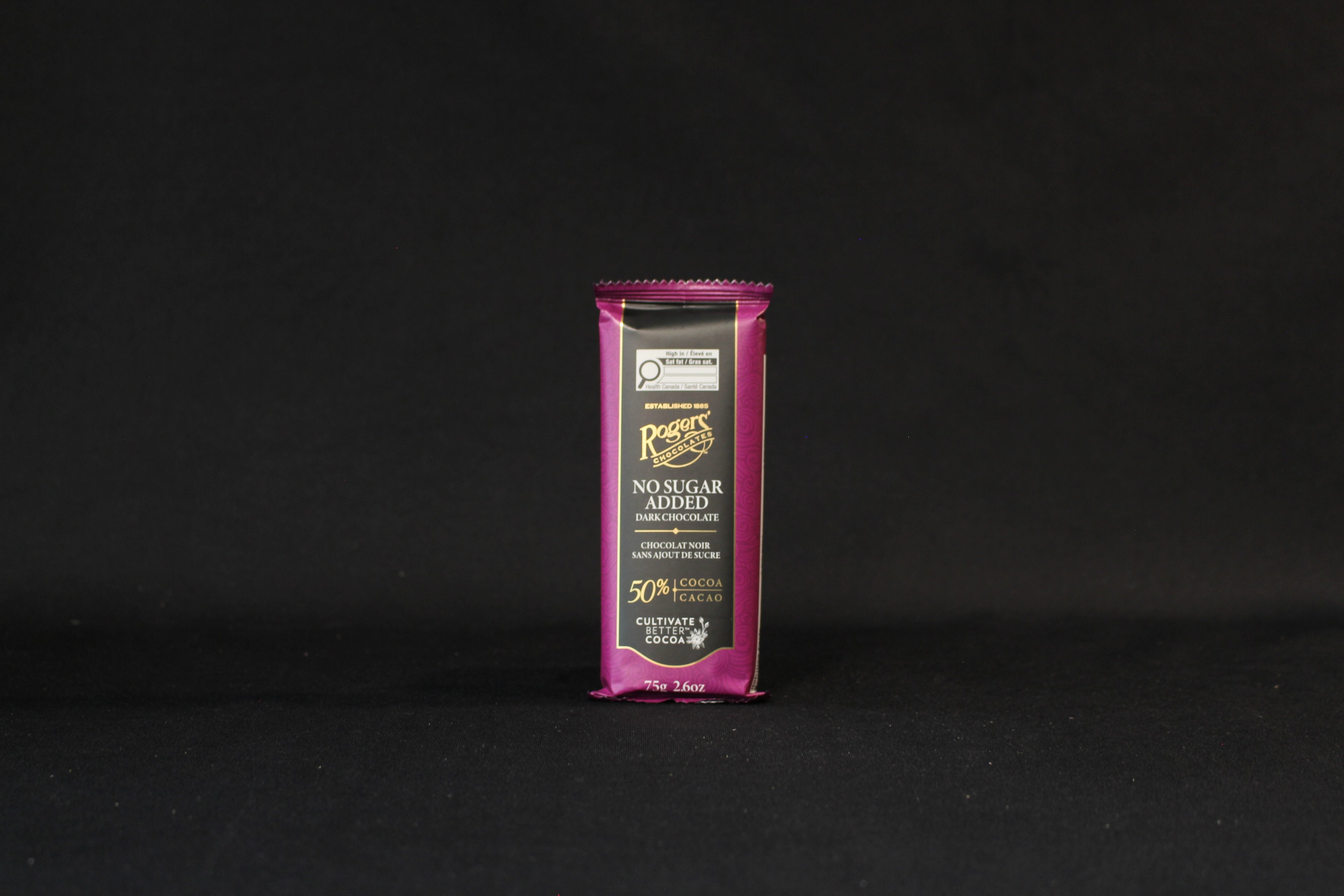 No Sugar Added Dark Chocolate Bar