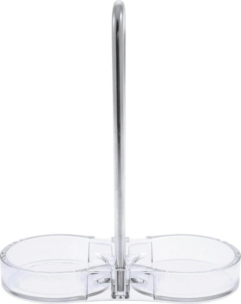 Acrylic Tray - Salt & Pepper - w Chrome Handle