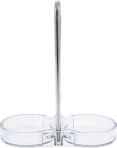 Acrylic Tray - Salt & Pepper - w Chrome Handle