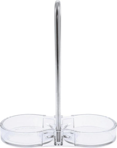 Acrylic Tray - Salt & Pepper - w Chrome Handle