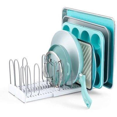 YouCopia - Storemore Adjustable Pan and Lid Rack - 11"-  White
