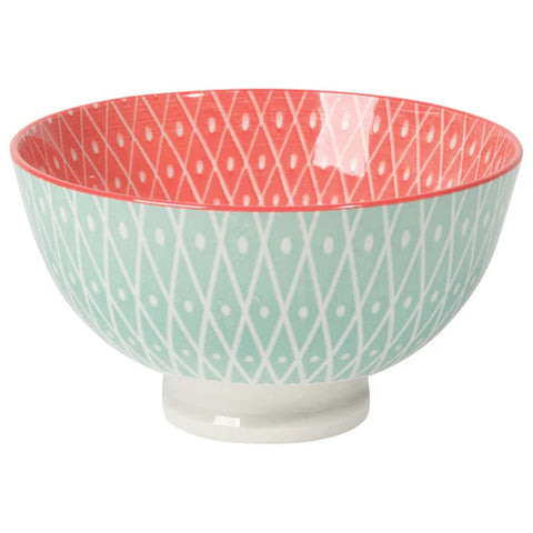 Now Design - Bowl - Geo - Pink/Green