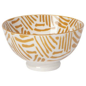 Now Designs – Bowl –  Ochre Lines - 4”