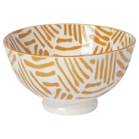 Now Designs – Bowl –  Ochre Lines - 4”