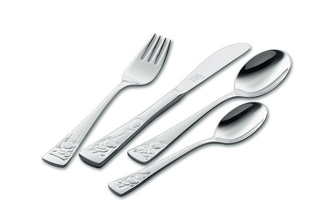 Twin Kids Cutlery Set - 4pc Place Setting (Teddy)