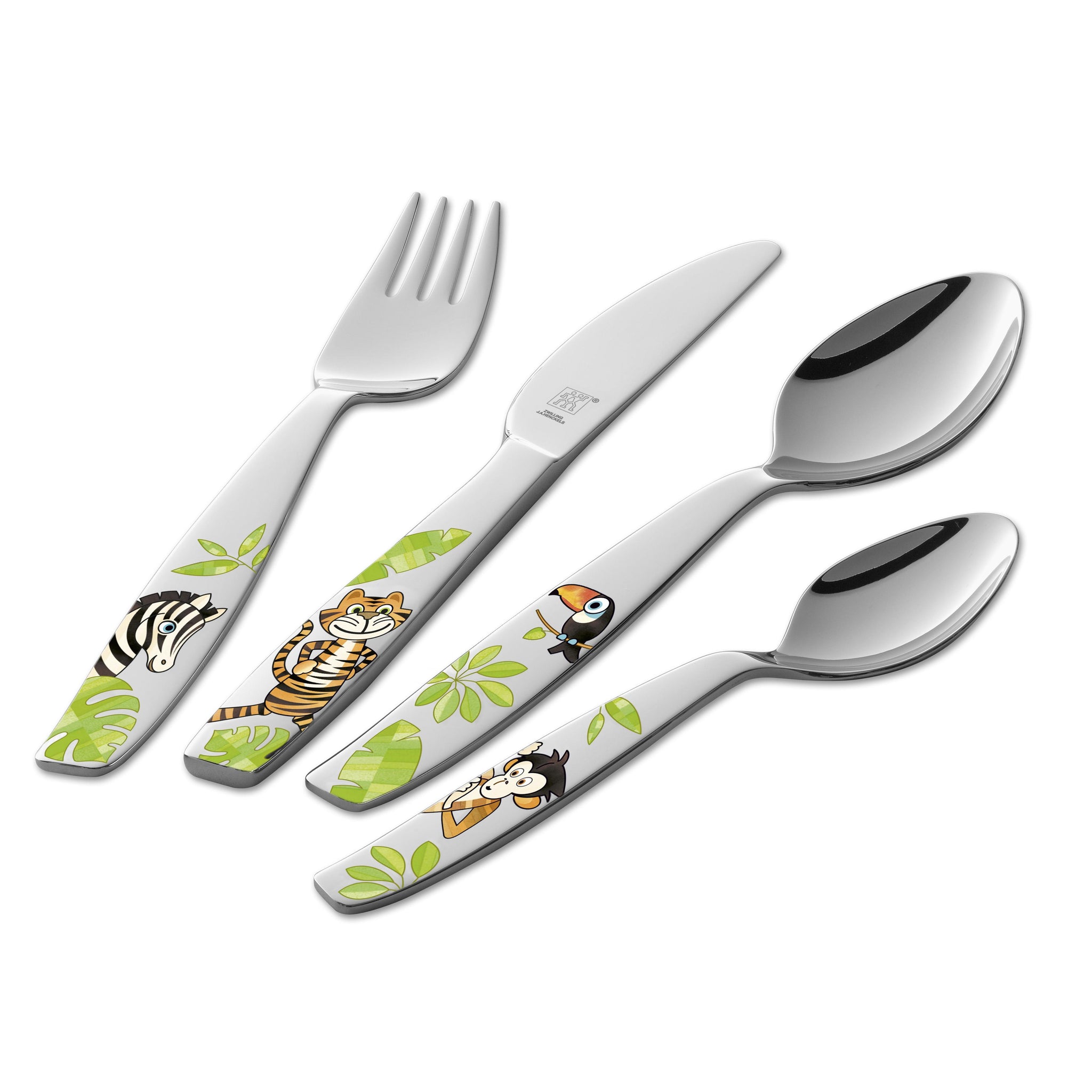 Twin Kids Cutlery Set - 4pc Place Setting (Jungle)