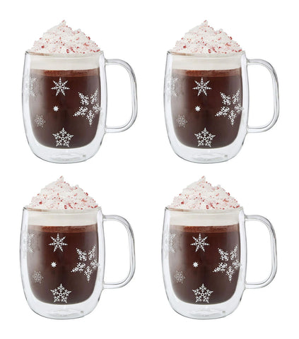 Sorento Plus - Double Wall Mug Set - Christmas Snowflake