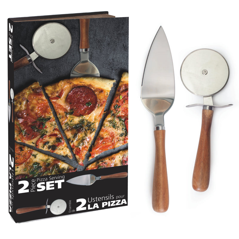 Natural Living - Pizza Serving Set - 2 Pc - Boxed
