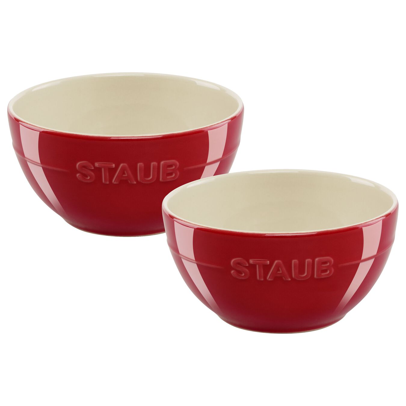 Ceramic Bowls - Cherry - Set of 2