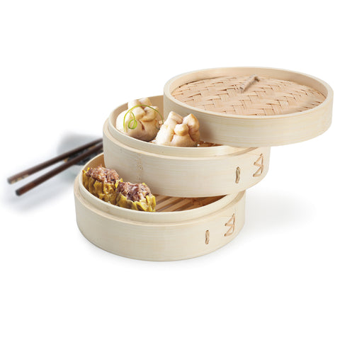 Zen Cuzine - Bamboo Steamer - 2-tier - 8"