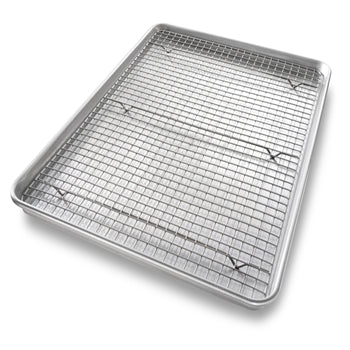 USA Pan - Large Baking Pan with Cooling Rack (20x14x1)