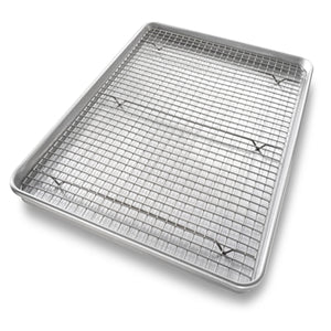 USA Pan - Large Baking Pan with Cooling Rack (20x14x1)