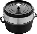 Staub – Cocotte With Steamer - Black - 5.25L