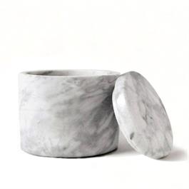 Natural Living - Marble Jar - White -10cm