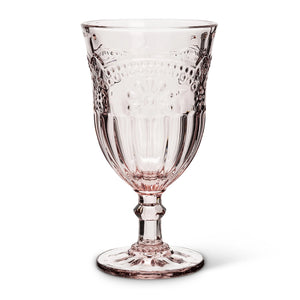 Wine Glass - Flower Pink - 8oz