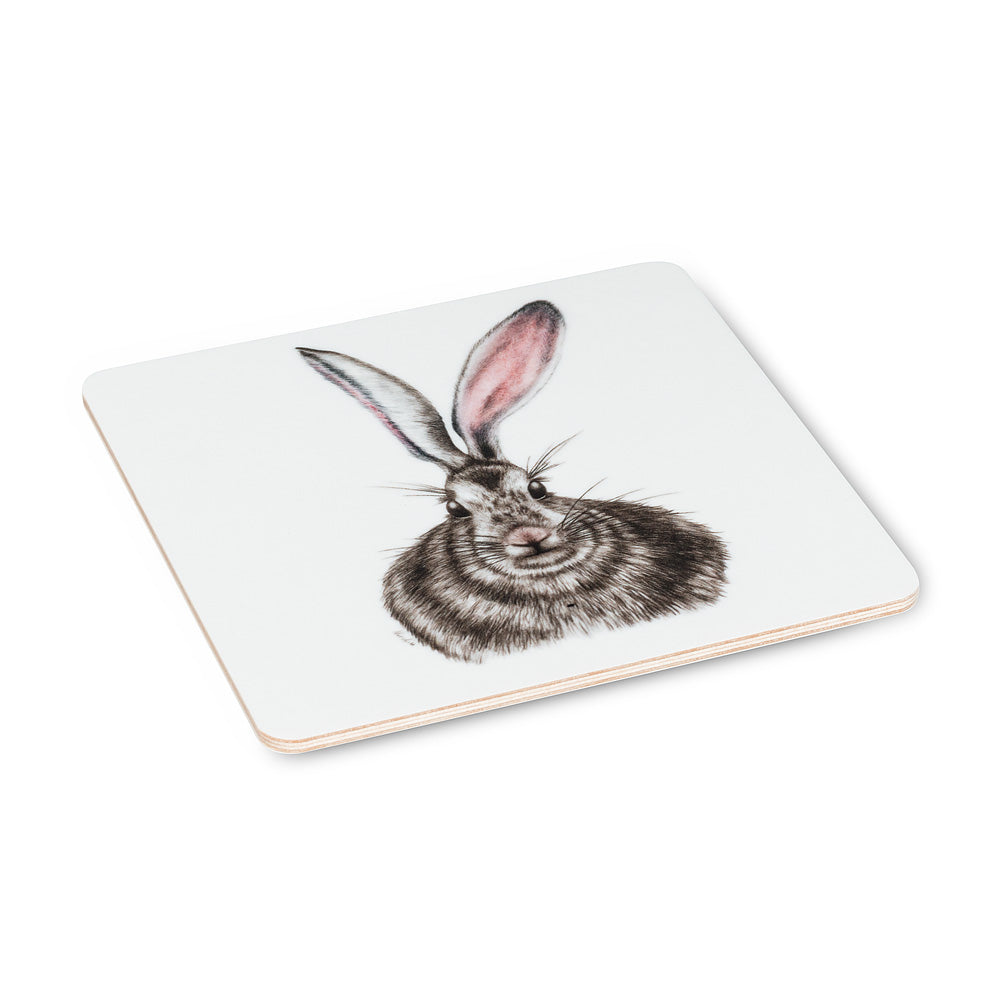 Wood Coaster - Henrietta Hare