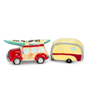 Salt & Pepper Shaker - Woody Car & Camper