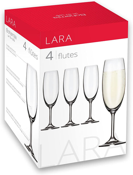 Lara Flute Glasses - Set of 4