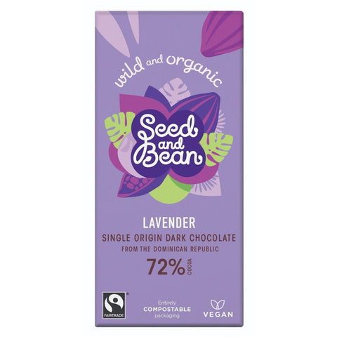 Seed and Bean - Chocolate Bar Lavender 72%  85g