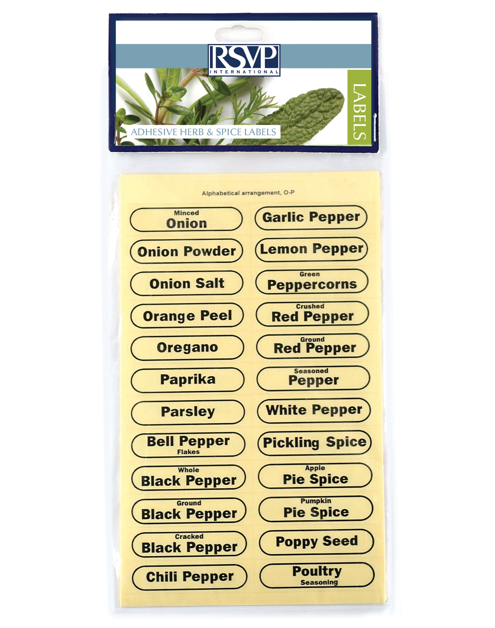 Clear Spice Labels