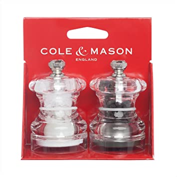 Cole & Mason - Salt/Pepper Grinder - Button Mini - Gift Set – 2.5”