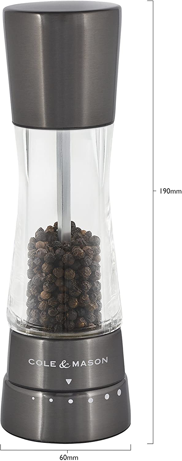 Cole & Mason - Pepper Mill - Derwent - Gun Metal – 7.5"