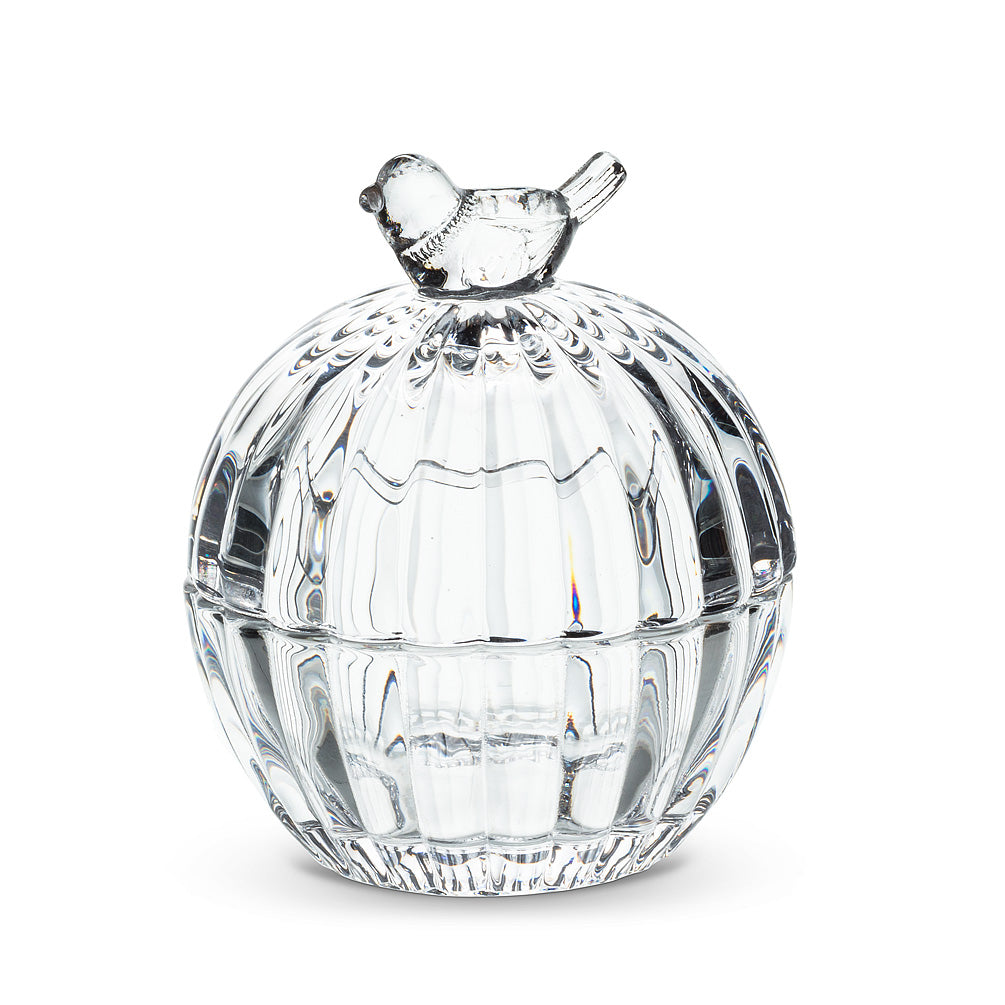 Covered Box - Bird on Ball - 3.5"H
