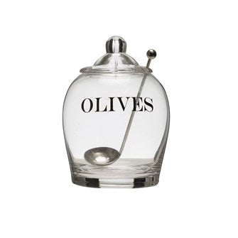 Glass Olive Jar