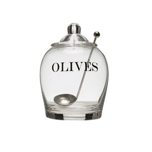 Glass Olive Jar
