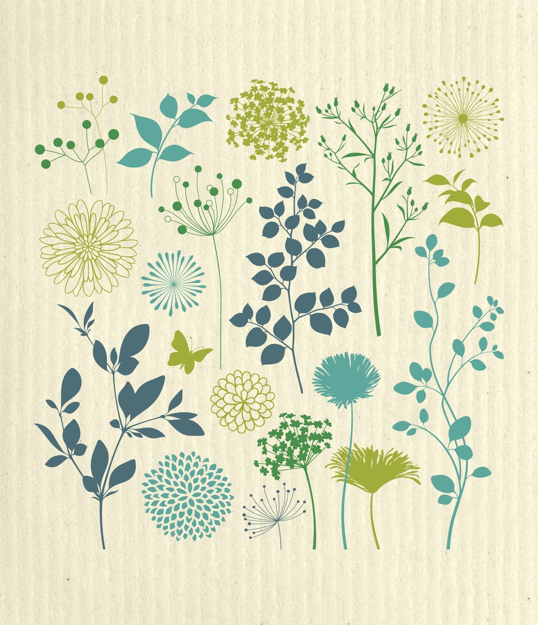 Swedish Dish Cloth - Wildflowers