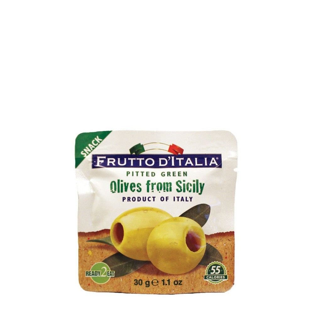 Frutto D'Italia - Olives - Pitted Green - Pouch - 30g
