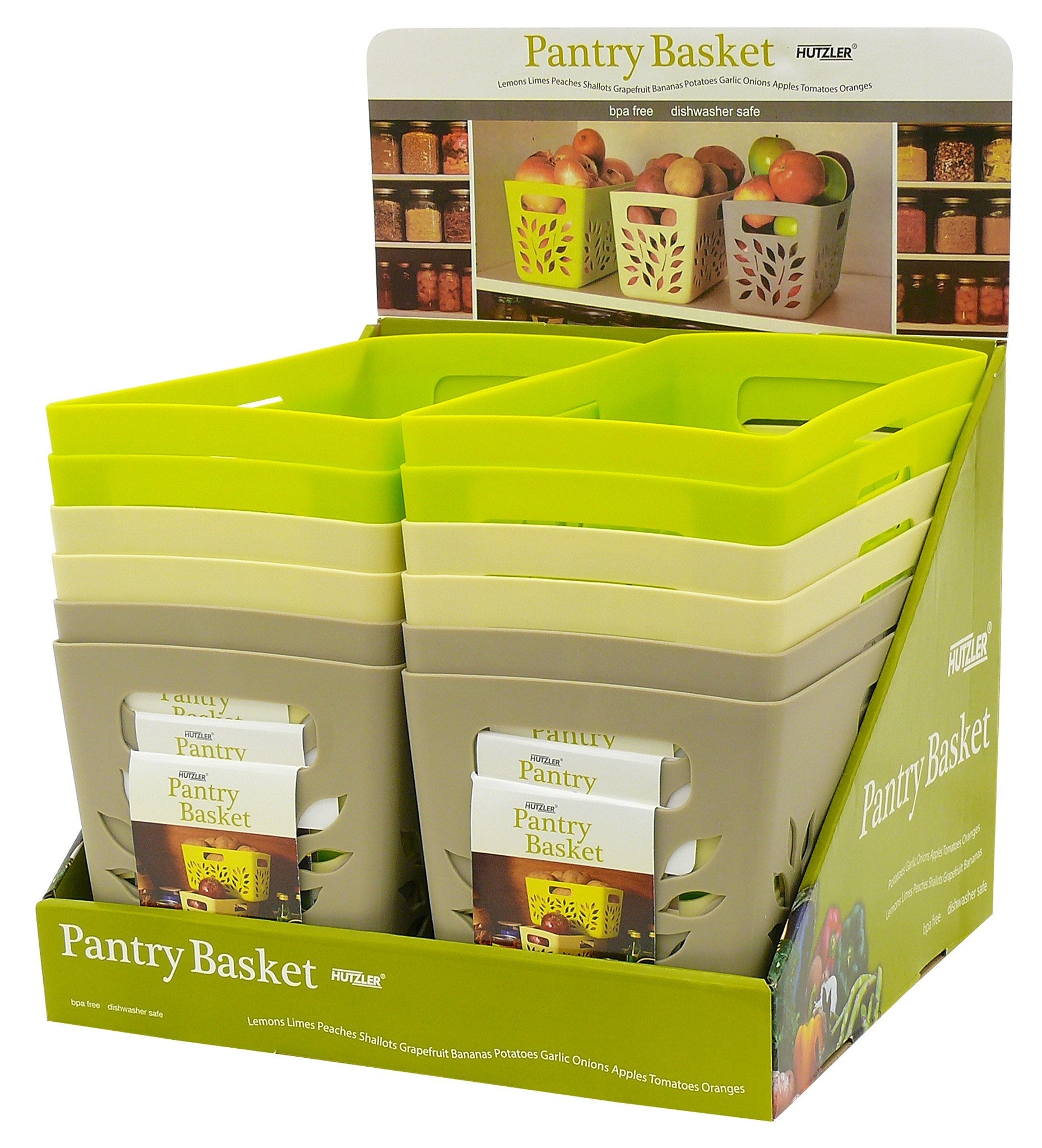 David Shaw - Pantry Basket - Green/Grey/Ivory
