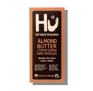 Almond Butter and Puffed Quinoa Dark Chocolate Bar