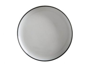 High Rim Plate – Caviar Granite – 33 cm