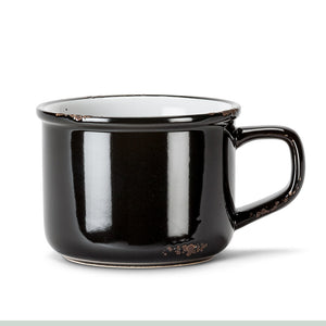 Mug - Enamel Look - Cappuccino - Black