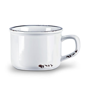 Mug - Enamel Look - Cappuccino - White
