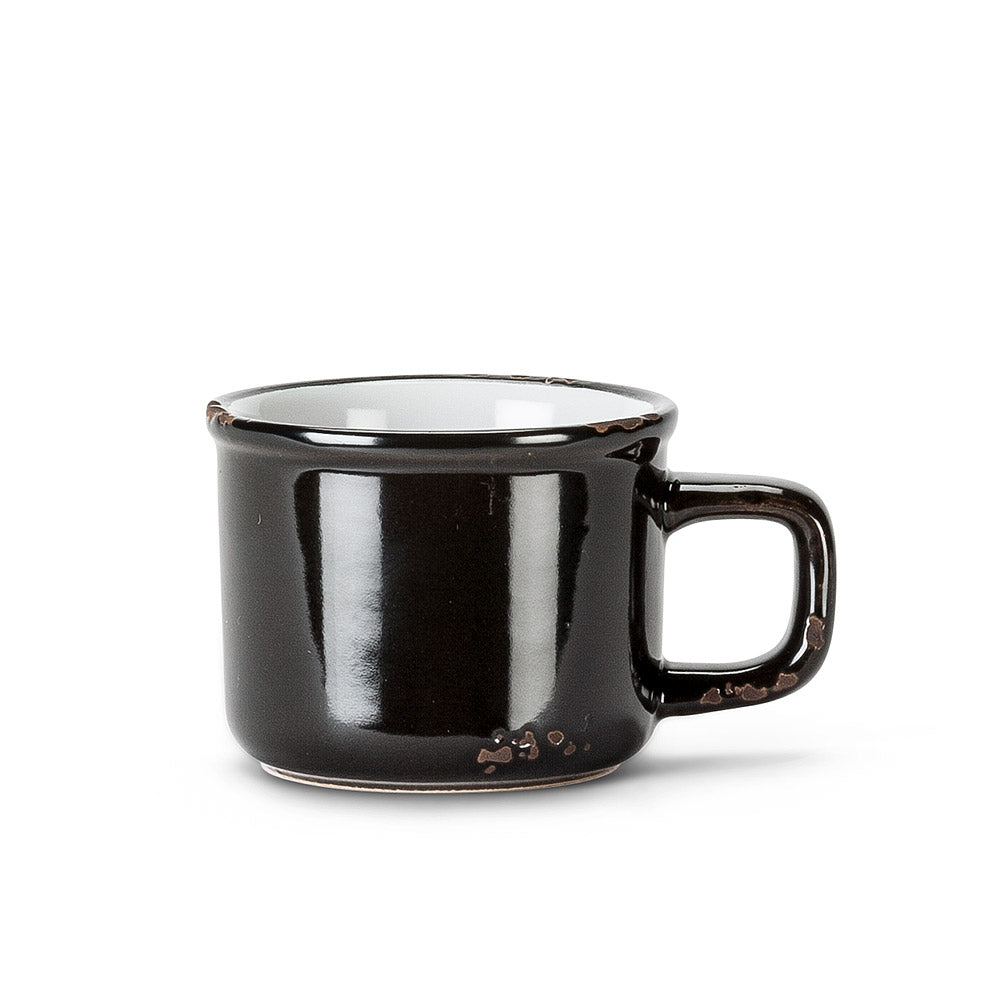 Mug - Enamel Look - Espresso - Black