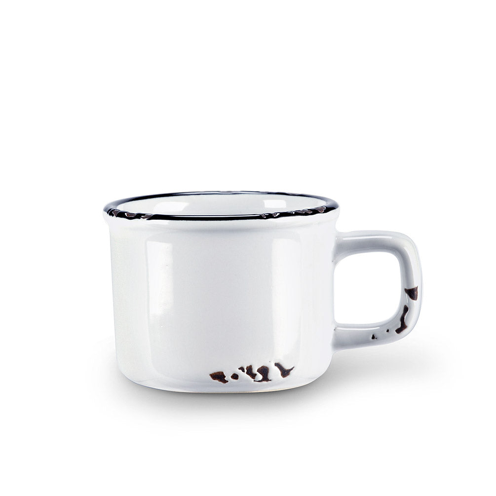Mug - Enamel Look - Espresso - White