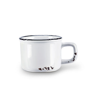 Mug - Enamel Look - Espresso - White
